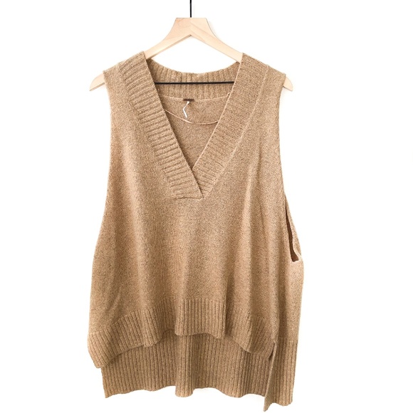 Free People Sweaters - Free People Lambswool Blend Swing Tunic Vest XS
